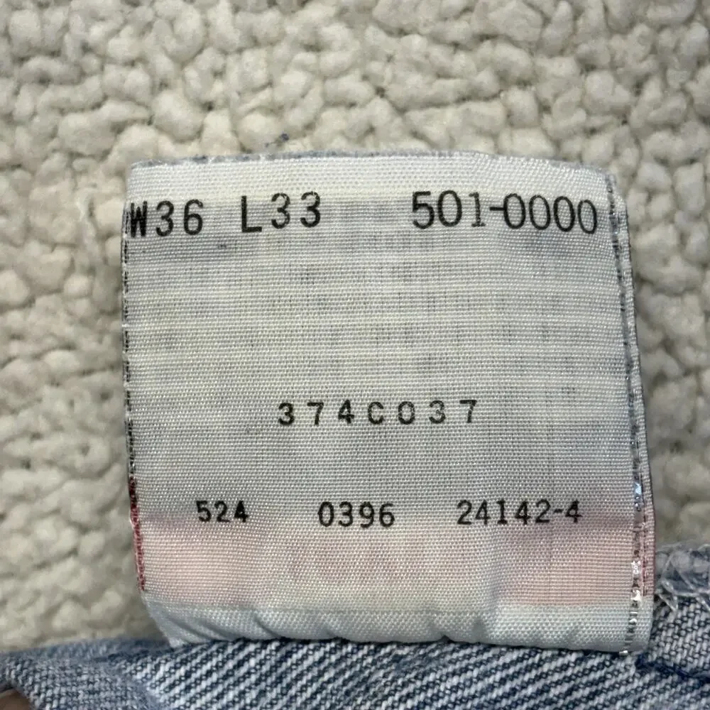 Vintage Levis Shrink To Fit 501 XX Jeans 36x33 (Fits 34x30) Made in USA 90s